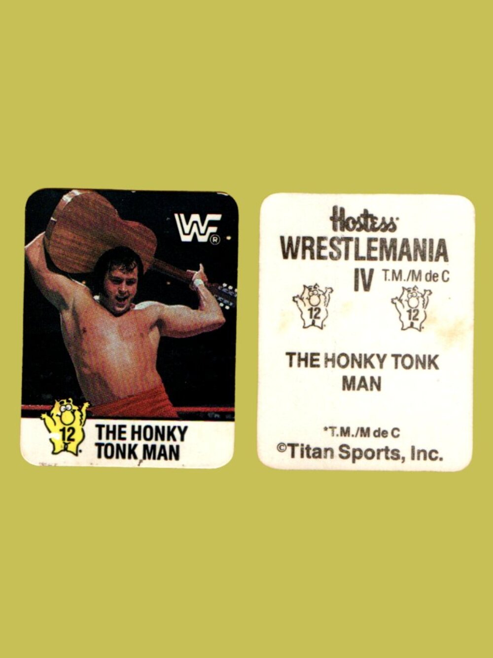 5/$20 WWF x Hostess Potato Chips Honky Tonk Man 1988 WrestleMania IV Sticker